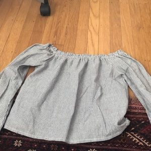 Off the shoulder brandy shirt